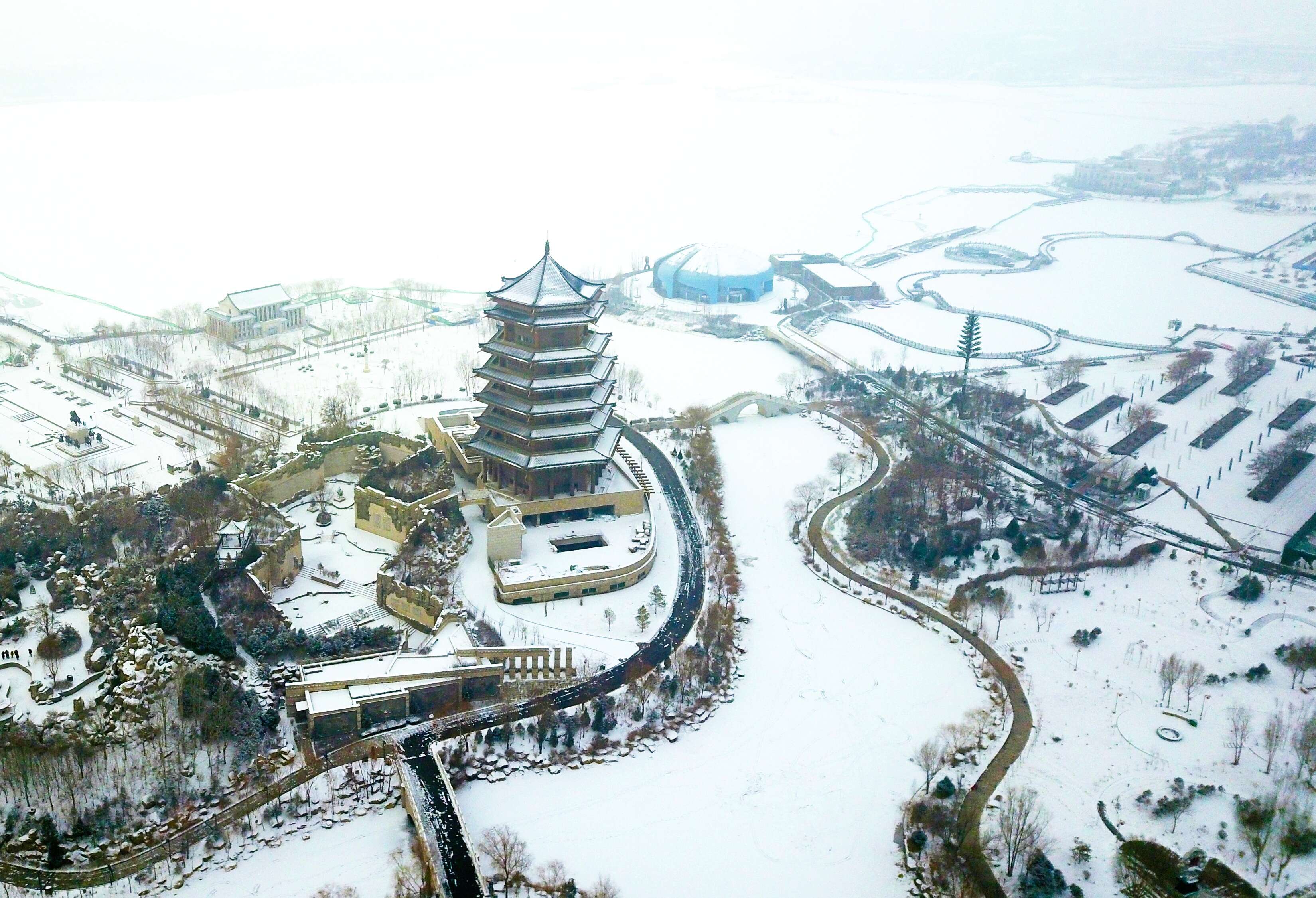 虎年第一场雪飘落银川